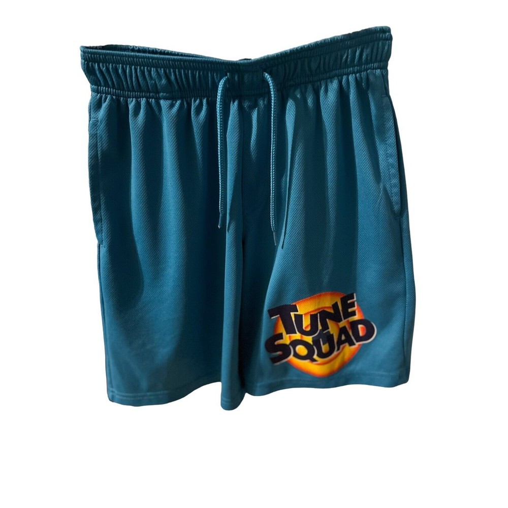 Space Jam Tune Squad Michael Jordan Boys SMALL Basketball Shorts Blue Stretch